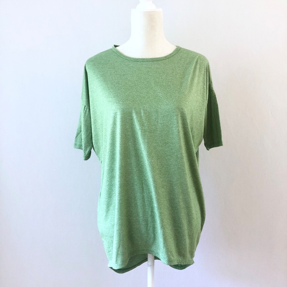LuLaRoe Tops - LULAROE Irma Solid Heathered Green Top Tunic XXS